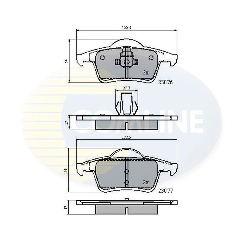 Comline 4 x Rear Brake Pad Set CBP0729