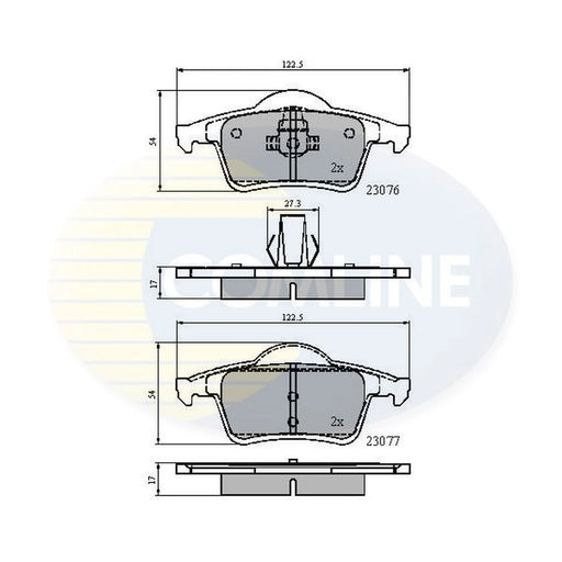 Comline 4 x Rear Brake Pad Set CBP0729