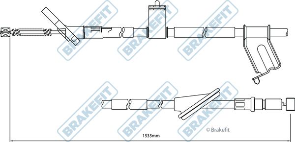 Apec Handbrake Cable Left Rear fits Honda Cr-V 2001-2007 2.0