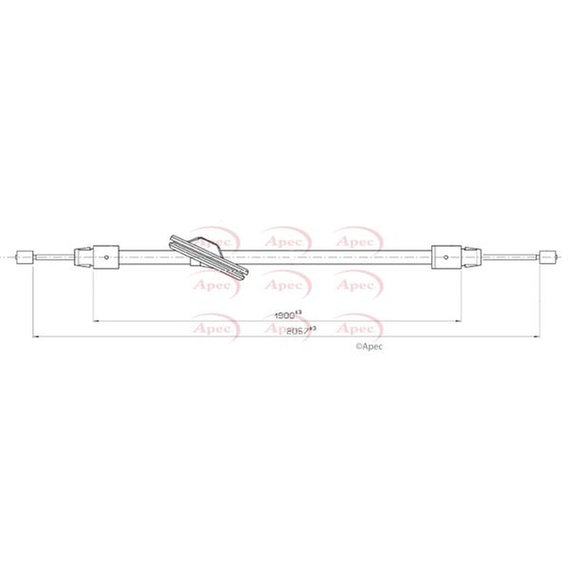 Apec Handbrake Cable Right Rear CAB1849
