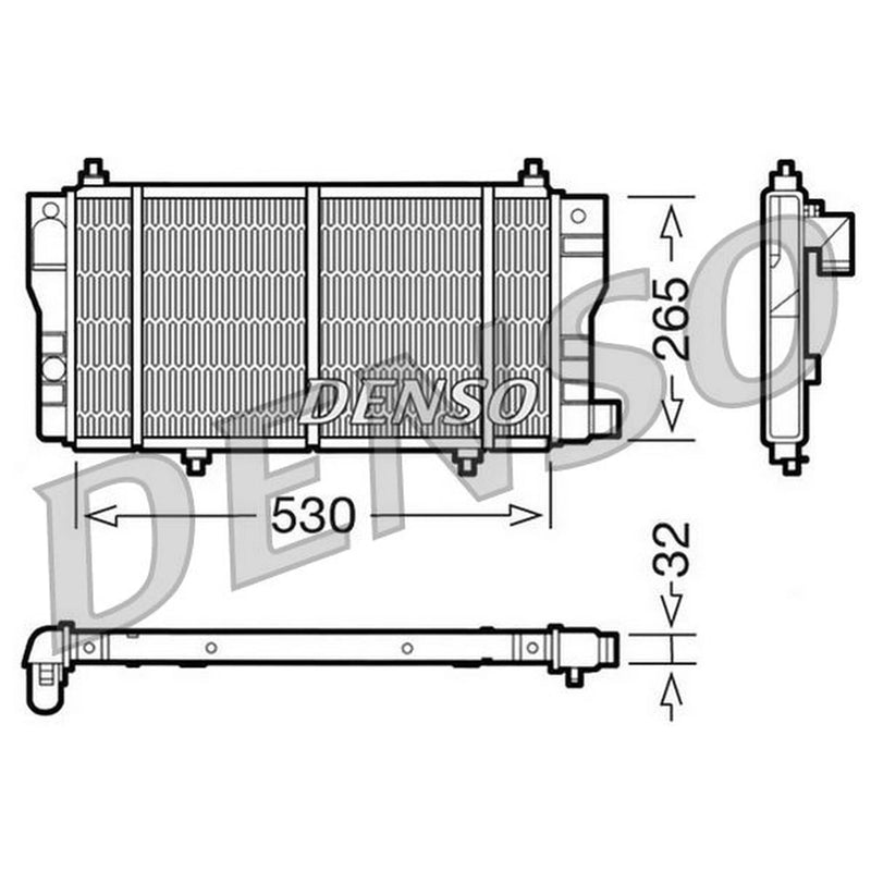 Denso Engine Radiator DRM07002
