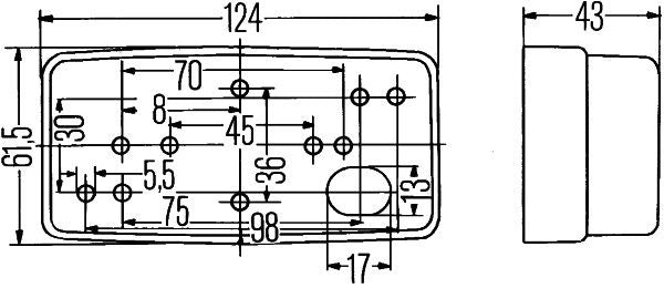 Hella 2PS 004 361-007 Side Marker Light