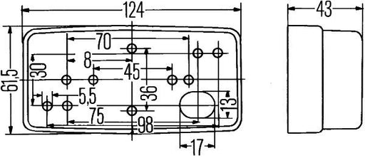 Hella 2PS 004 361-007 Side Marker Light