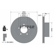 Textar 2 x Vented Front Brake Discs 92042203