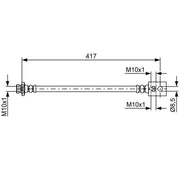 Bosch Brake Hydraulic Hose Line inner 1 987 481 834
