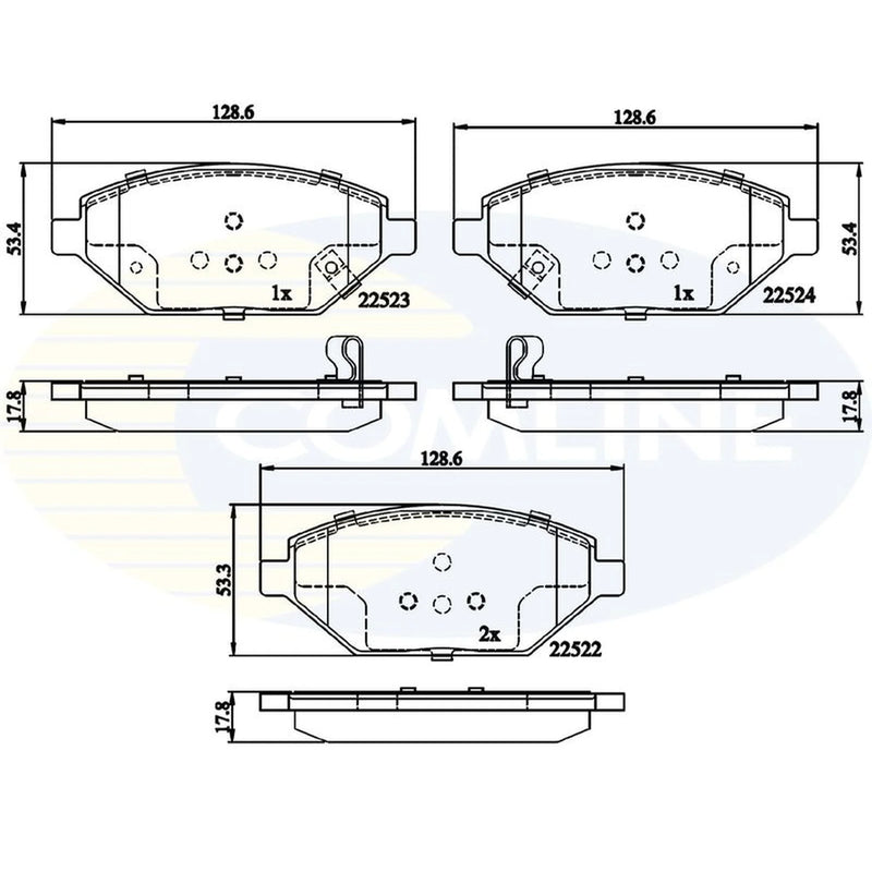 Comline 4 x Front Brake Pad Set CBP32325