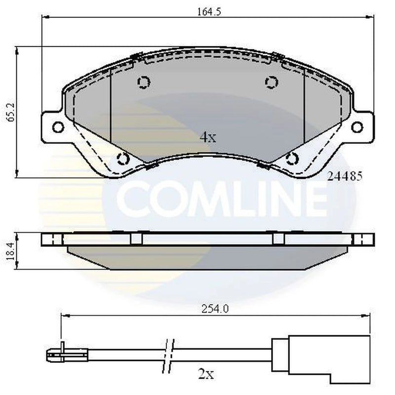 Comline 4 x Front Brake Pad Set CBP21511