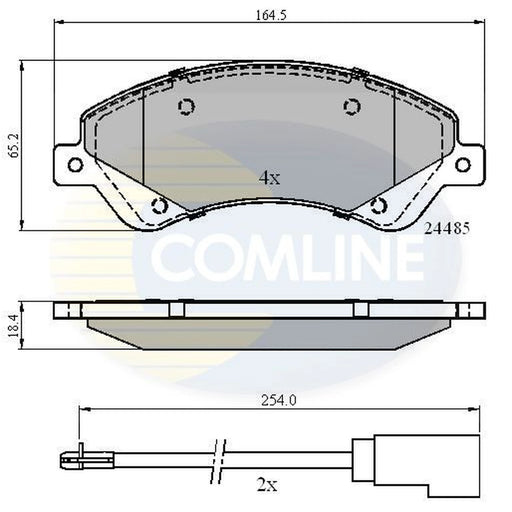Comline 4 x Front Brake Pad Set CBP21511