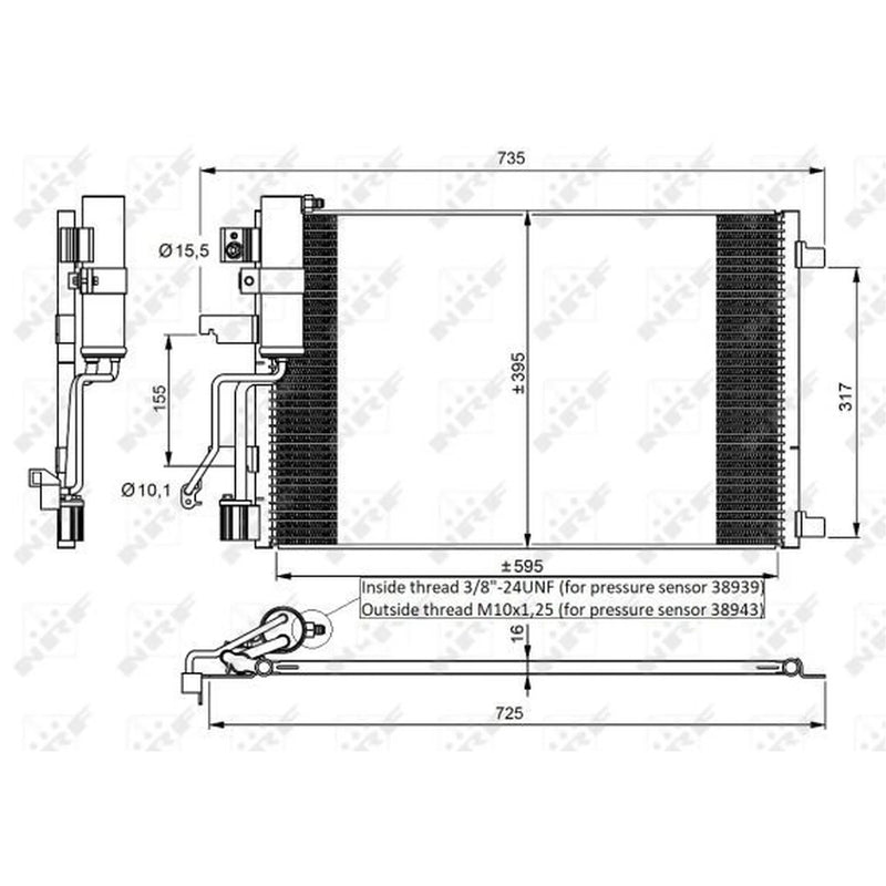 NRF Air Conditioning Condenser 35975