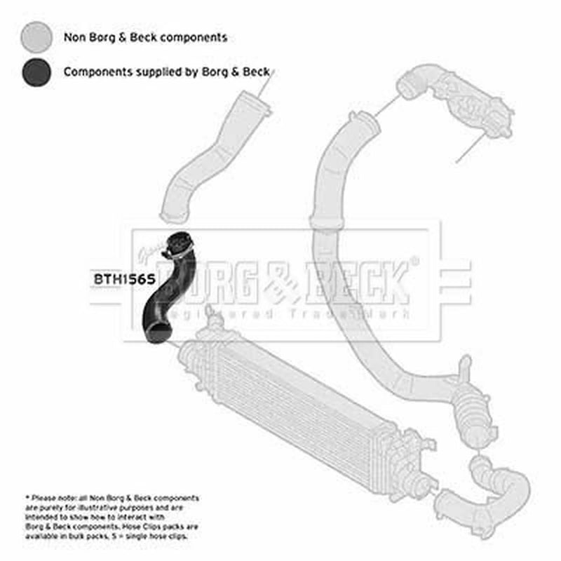 Borg & Beck Intercooler Turbo Charge Air Hose BTH1565