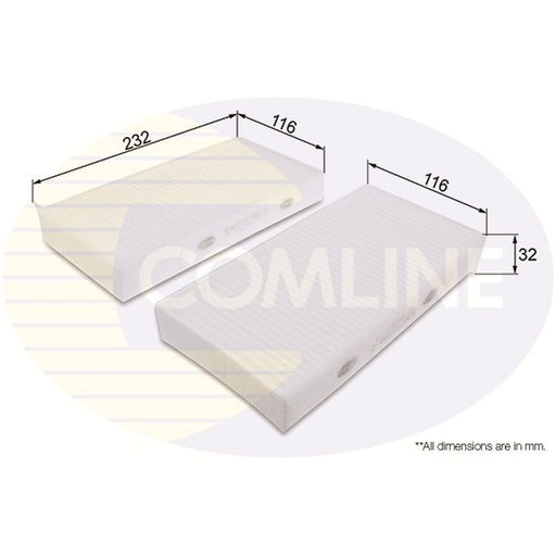 Comline Cabin Air Filter (Pollen Filter) EKF379-2