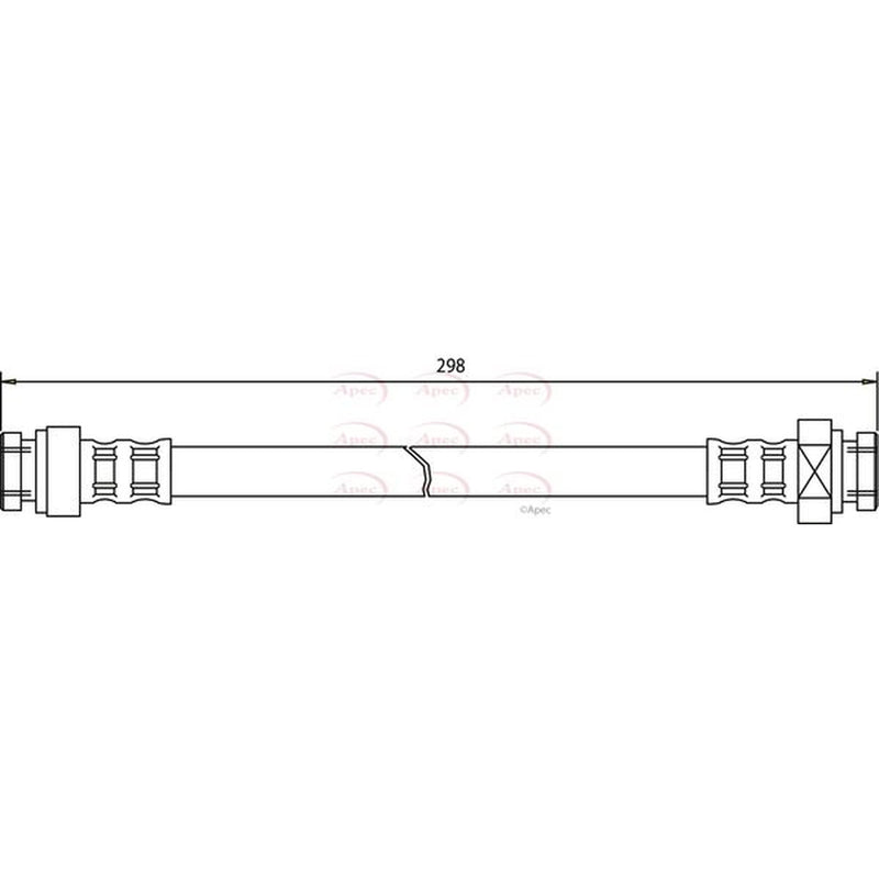 Apec Brake Hydraulic Hose Line Rear HOS3281