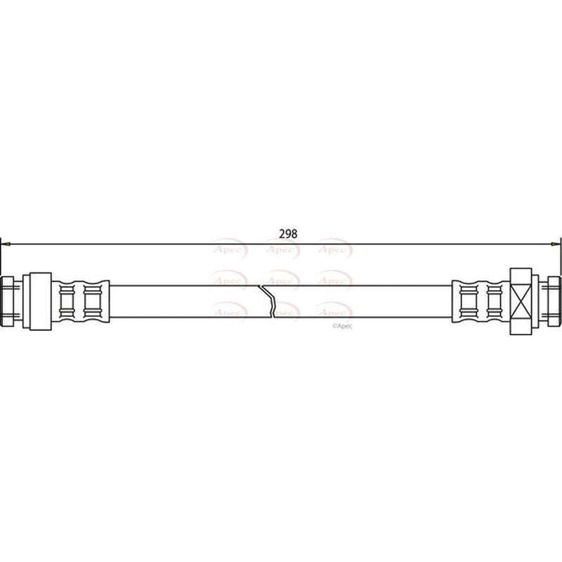 Apec Brake Hydraulic Hose Line Rear HOS3281