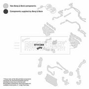 Borg & Beck Intercooler Turbo Charge Air Hose BTH1389