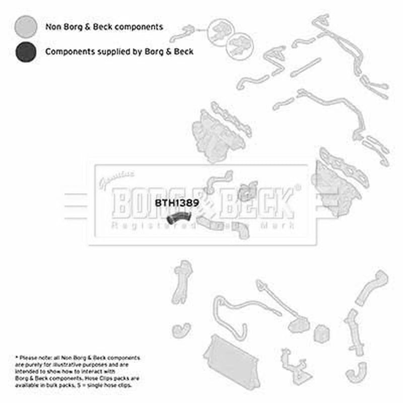 Borg & Beck Intercooler Turbo Charge Air Hose BTH1389