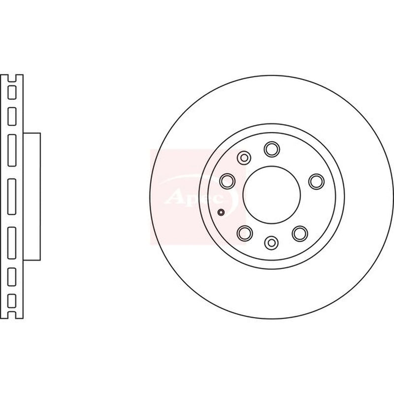 Apec 2 x Vented Front Brake Discs DSK2644