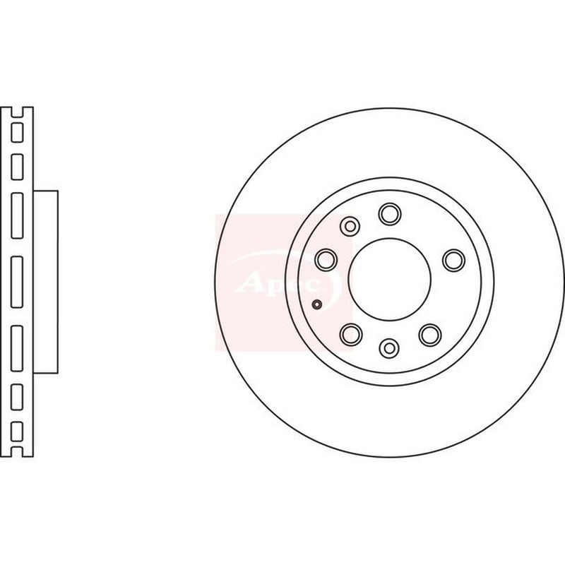 Apec 2 x Vented Front Brake Discs DSK2644