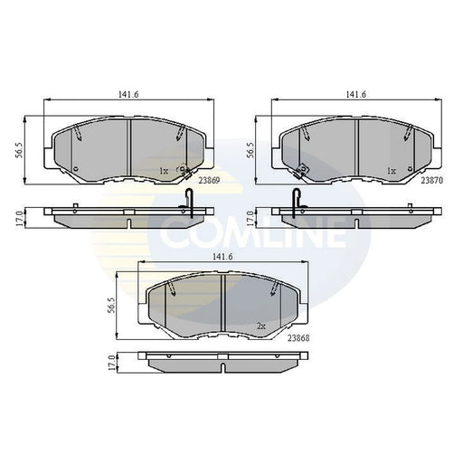 Comline 4 x Front Brake Pad Set CBP31194