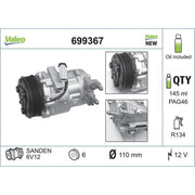 Valeo Air Conditioning Compressor 699367