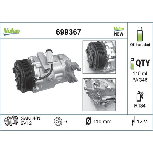Valeo Air Conditioning Compressor 699367