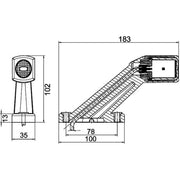 Hella Outline Mkr Lamp Po S Sml Rh Lateral Mounting 2XS 011 769-021 2171196 2XS