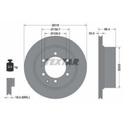 Textar 2 x Rear Brake Discs 92146703