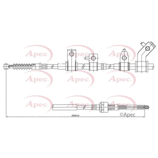 Apec Handbrake Cable Right Rear CAB1303