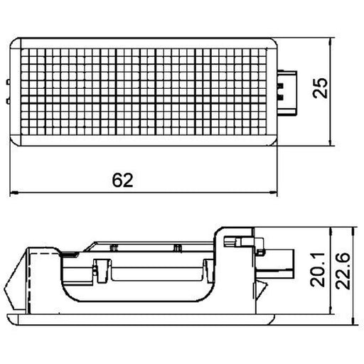 Hella Door Lamp Universal MD12 2XT 2XT 010 622-101 2XT 010 622-101
