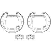 Mintex Brake Shoe Set Axle Kit MSP043