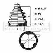 First Line Drive Shaft Bellow Kit Front Left FCB6441