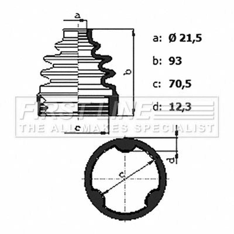 First Line Drive Shaft Bellow Kit Front Left FCB6441