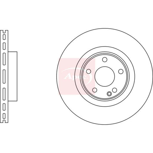Apec 2 x Vented Front Brake Discs DSK3229