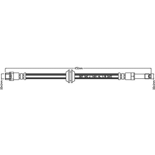 Juratek Brake Hydraulic Hose Line Front JBH1011