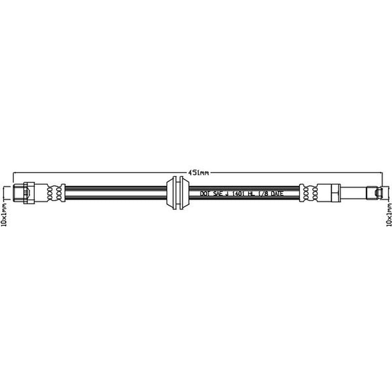Abtex Brake Hydraulic Hose Line Front ABH1011