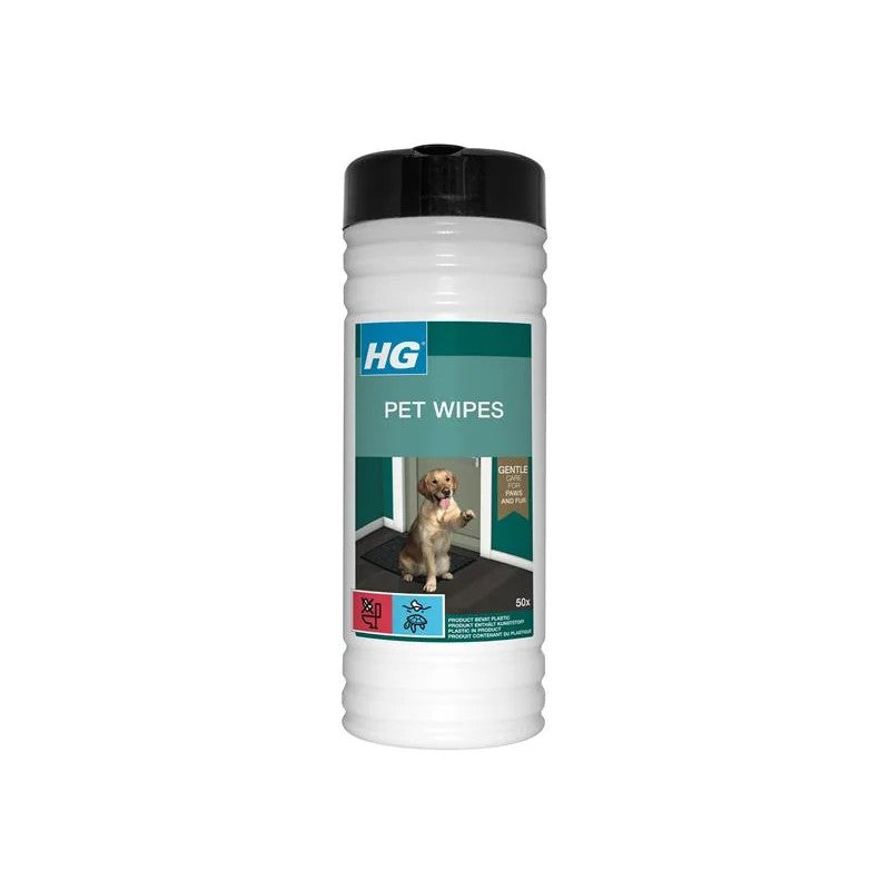 H G Pet Wipes Tub of 50 Large Cleaning Wipes