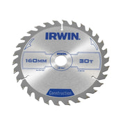 IRWIN® Construction Circular Saw Blade 160 x 20mm x 30T ATB - 1897192