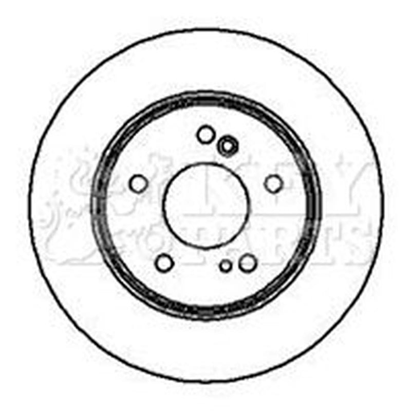 Key Parts 2 x Solid Rear Brake Discs KBD4094