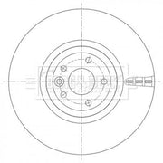 Borg & Beck 2 x Vented Front Brake Discs BBD6103S