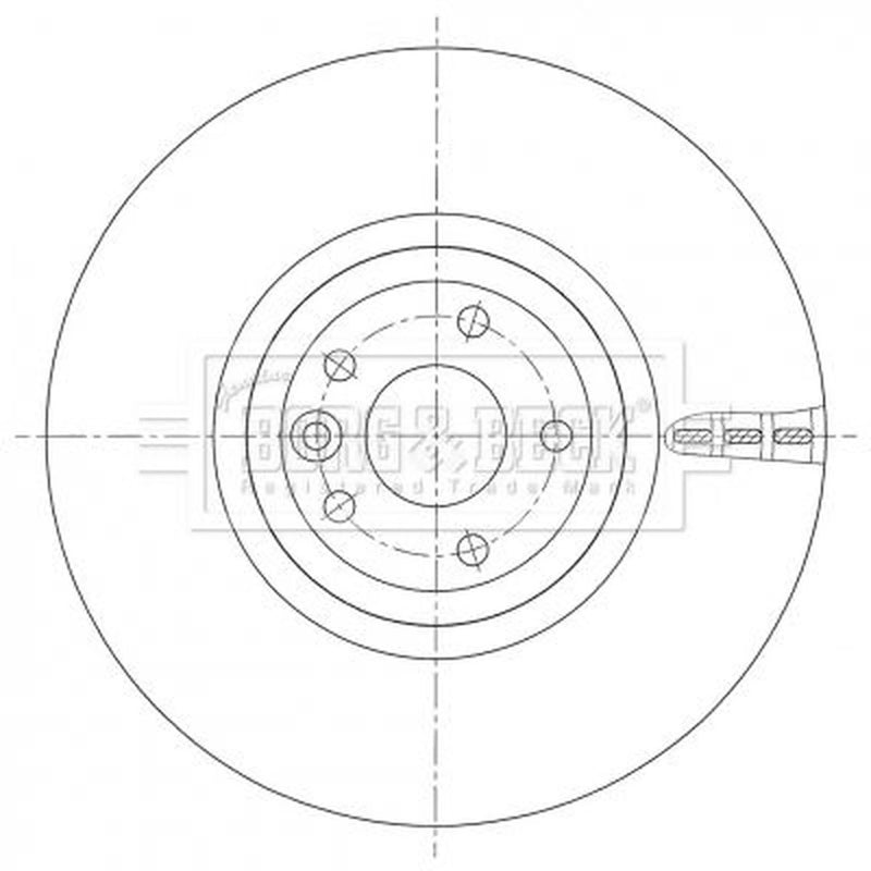 Borg & Beck 2 x Vented Front Brake Discs BBD6103S