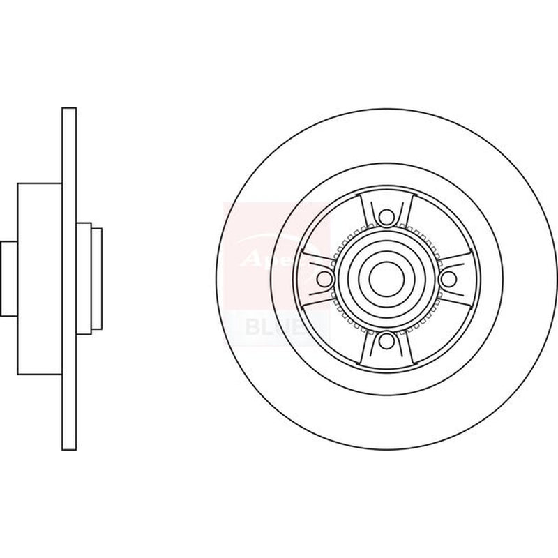 Apec 2 x Solid Rear Brake Discs SDK6374