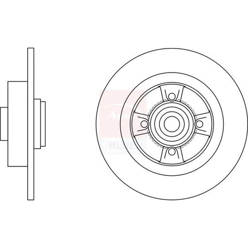 Apec 2 x Solid Rear Brake Discs SDK6374