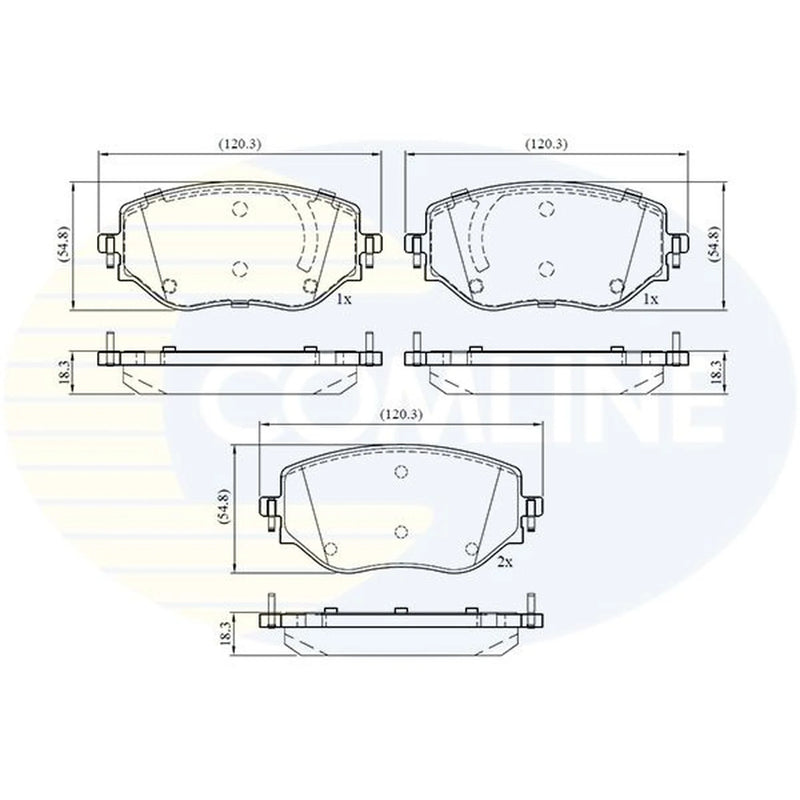 Comline 4 x Front Brake Pad Set CBP02774