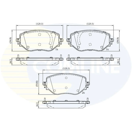 Comline 4 x Front Brake Pad Set CBP02774