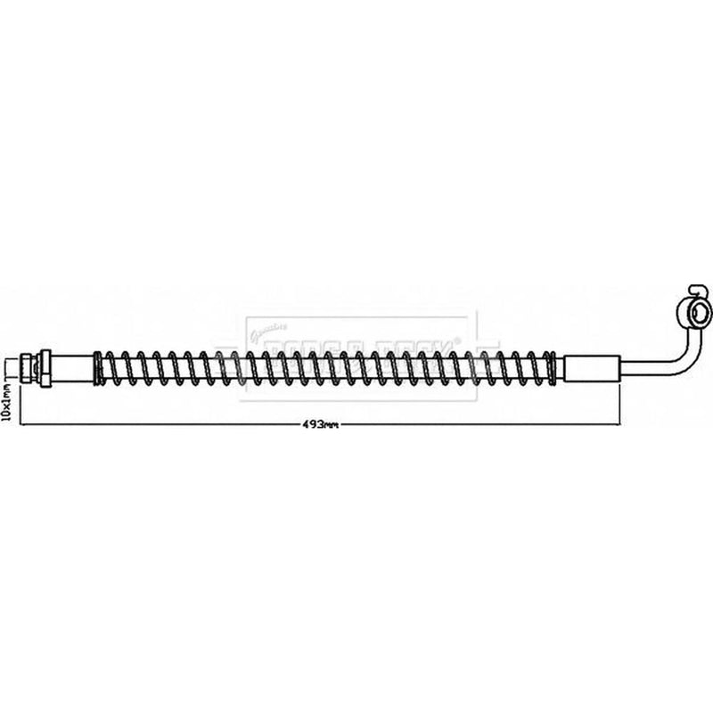 Borg & Beck Brake Hydraulic Hose Line Rear Right BBH8486