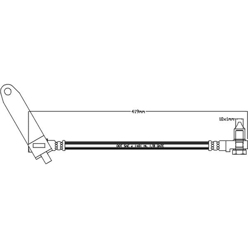 Juratek Brake Hydraulic Hose Line Front Right JBH1137R