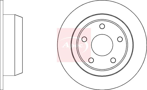 Apec 2 x Brake Disc Set Solid