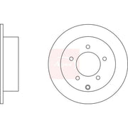 Apec 2 x Solid Rear Brake Discs DSK2640