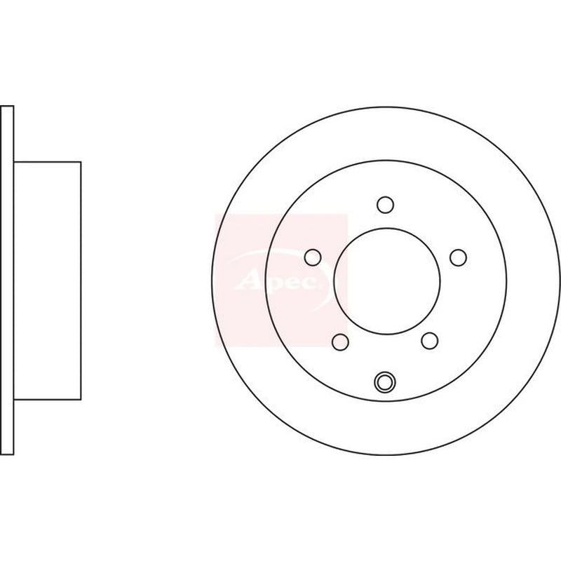 Apec 2 x Solid Rear Brake Discs DSK2640