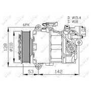 NRF Air Conditioning Compressor 32463