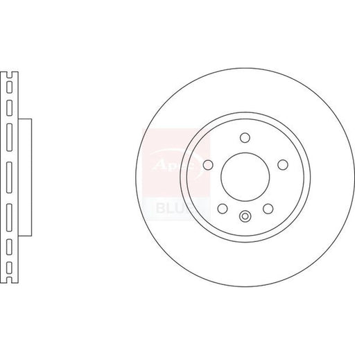 Apec 2 x Vented Front Brake Discs SDK6971
